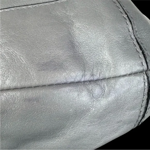 Coach Kristin Spectator Smooth Leather Snake Embossed Hobo Shoulder Bag